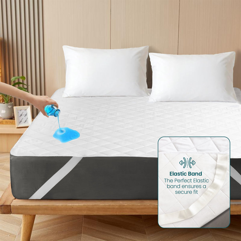 Waterproof Mattress Pad With Elastic Strap
