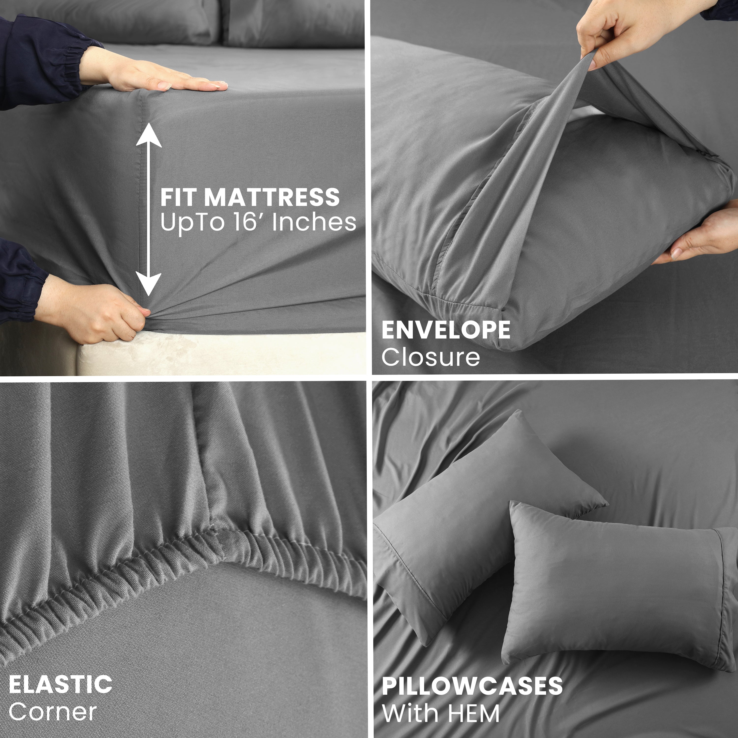 Plain Microfiber Sheet Set