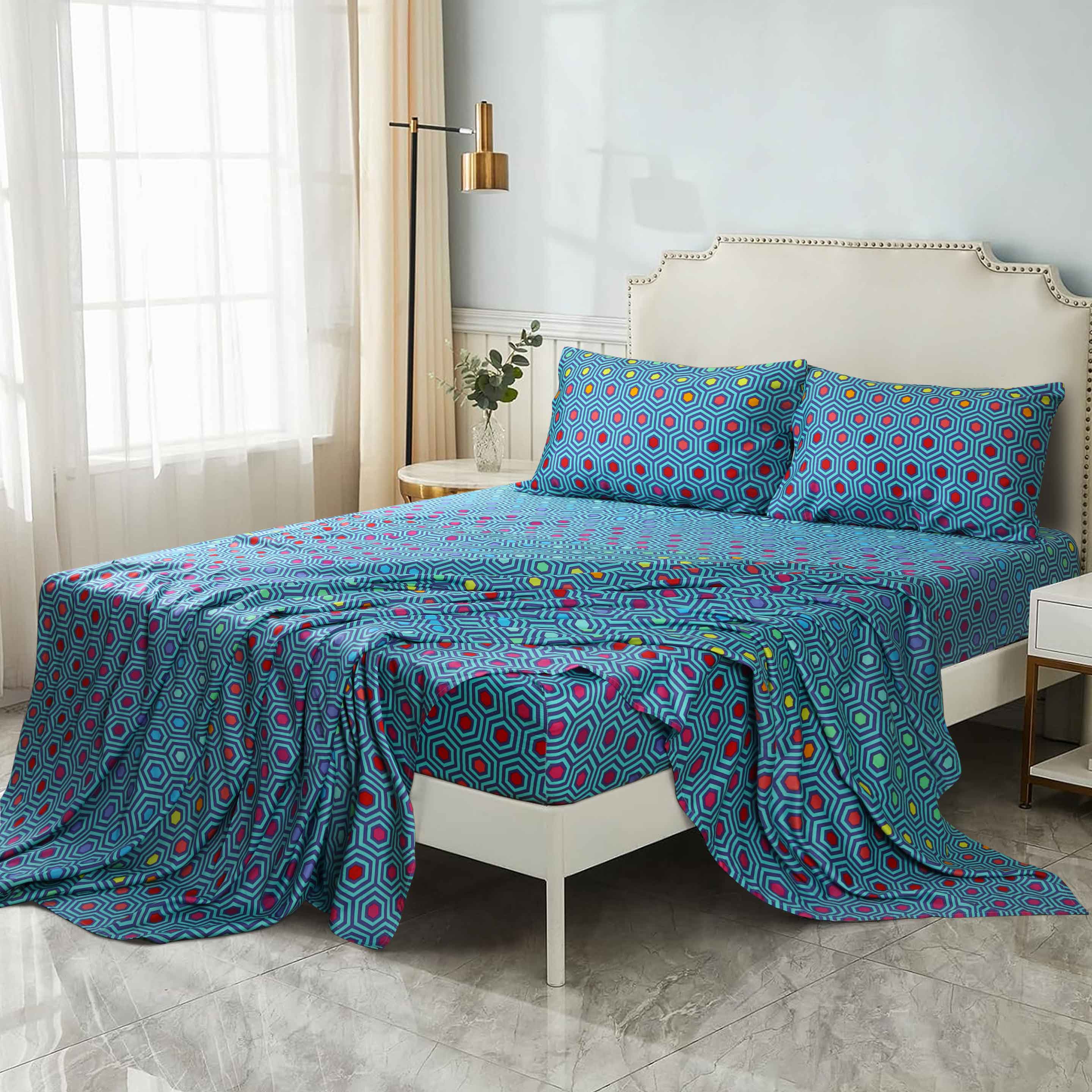 Luxury Printed Cotton Sateen Sheet Set