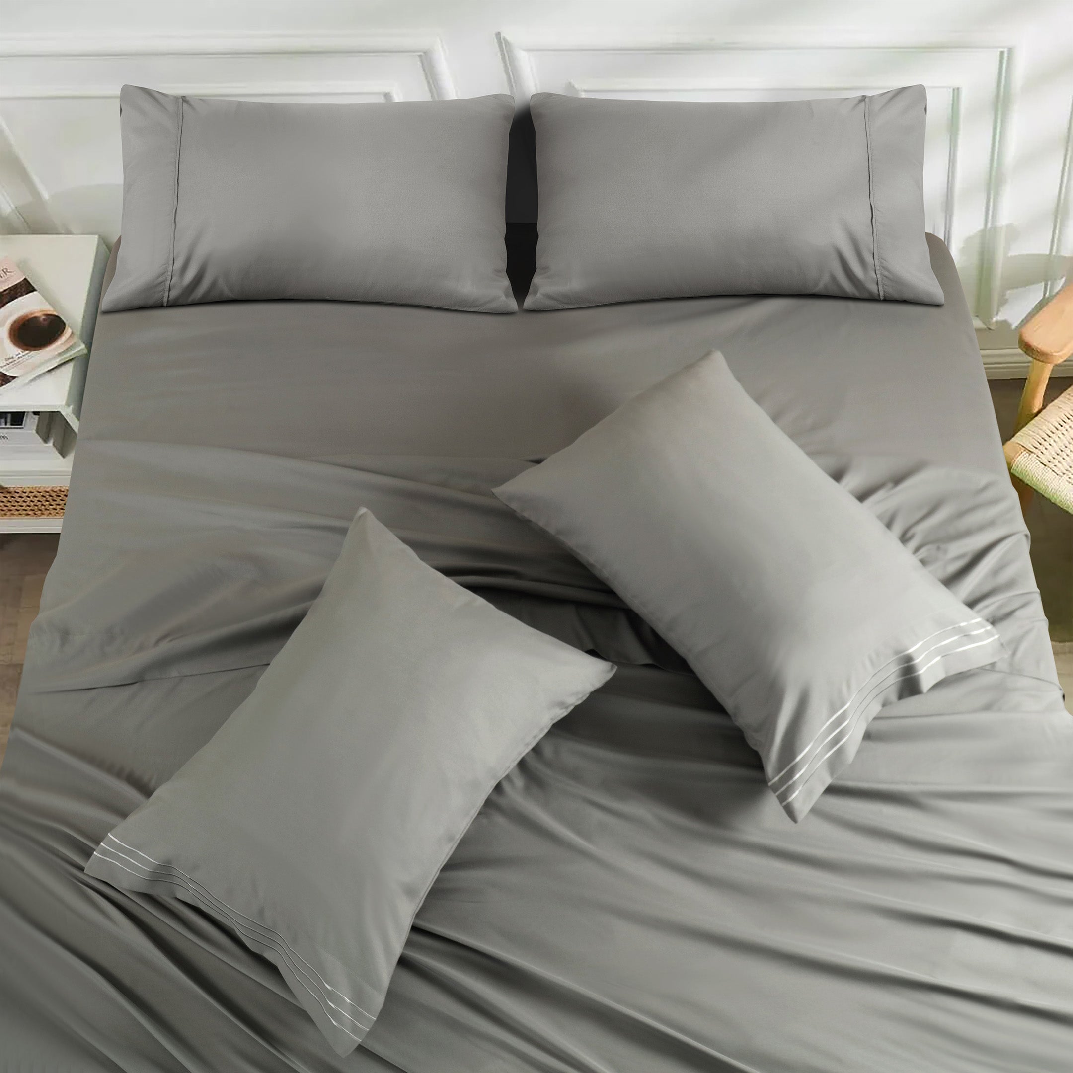 6 Piece Microfiber Sheet Set for All Seasons