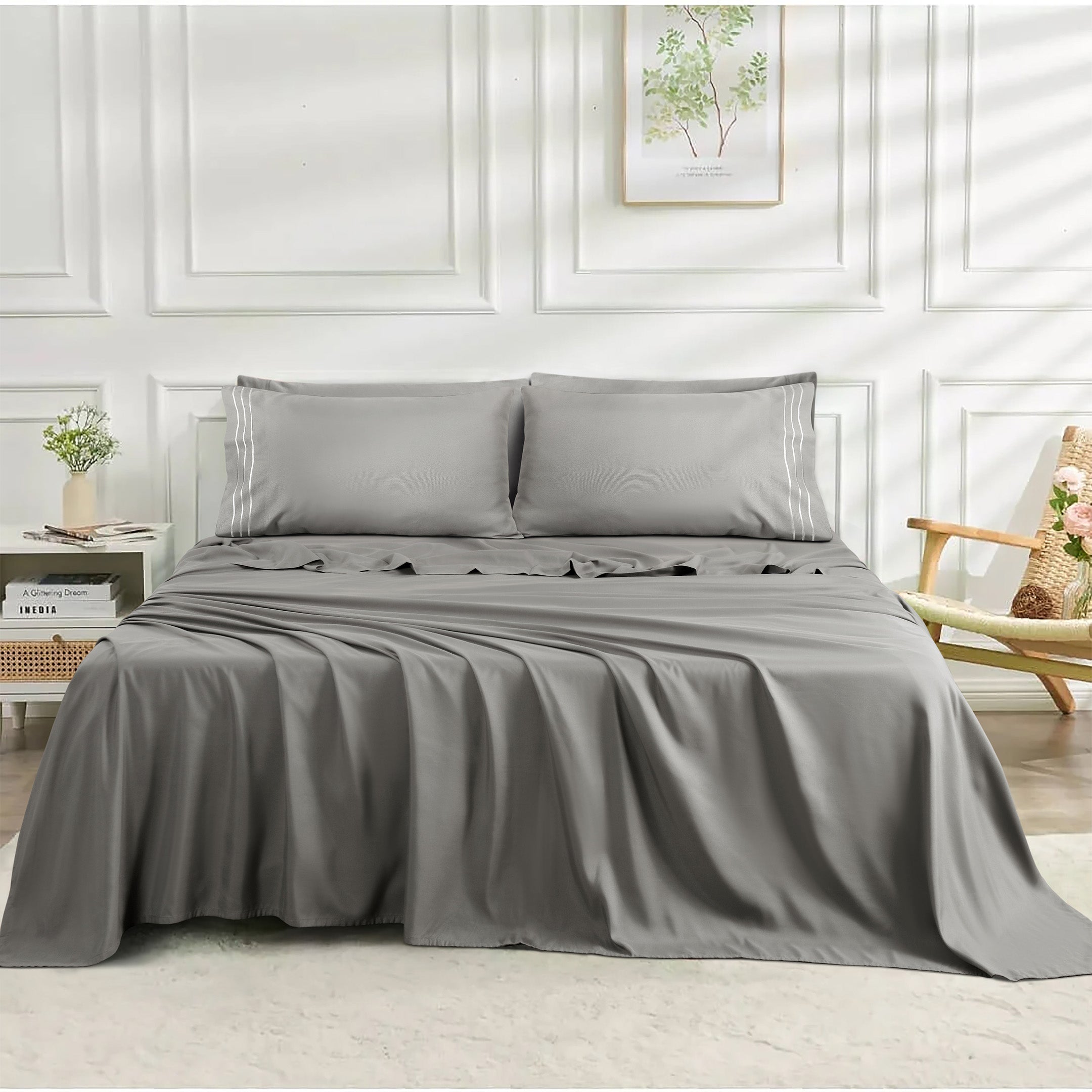 6 Piece Microfiber Sheet Set for All Seasons