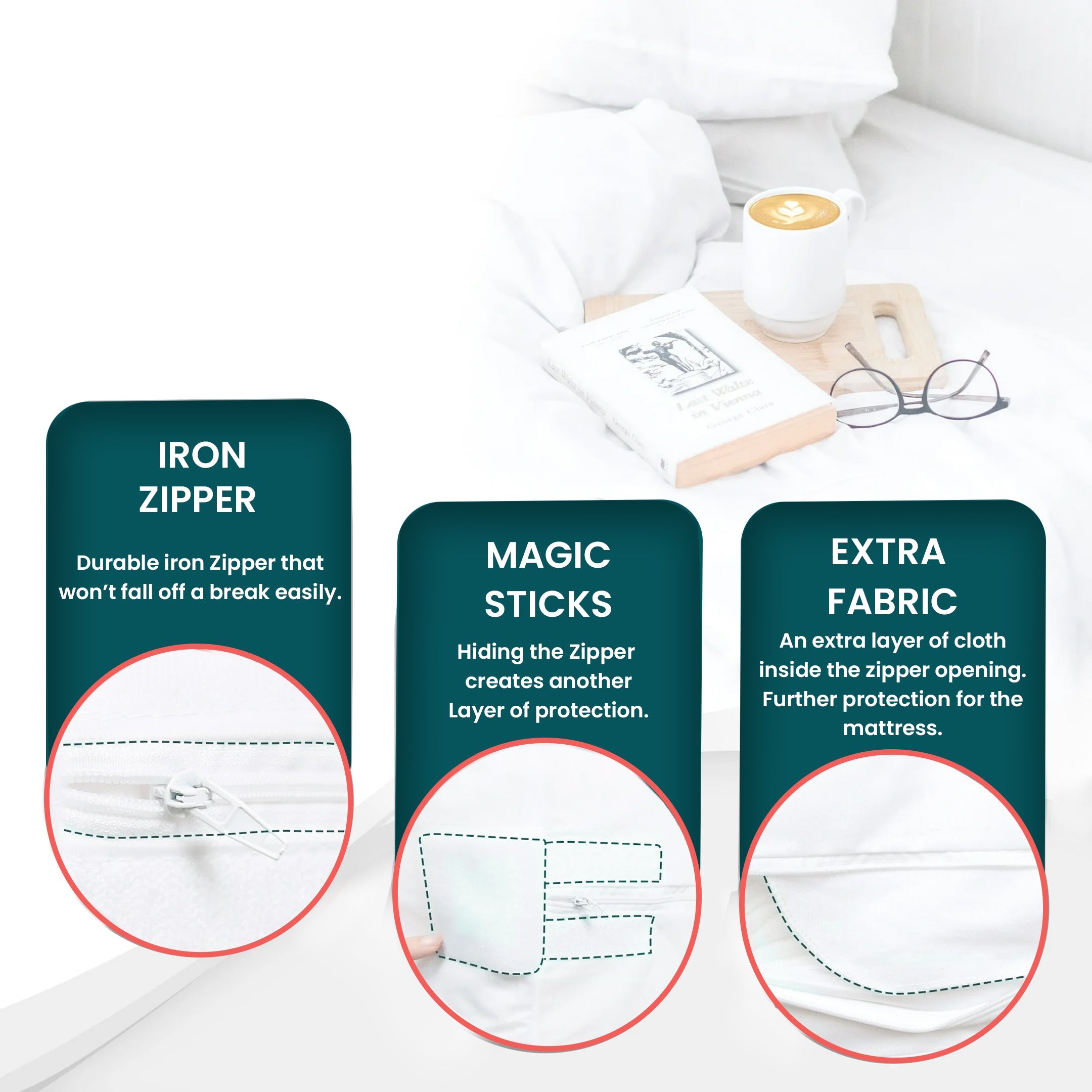 Waterproof Zippered Mattress Encasement Bed Bug Proof