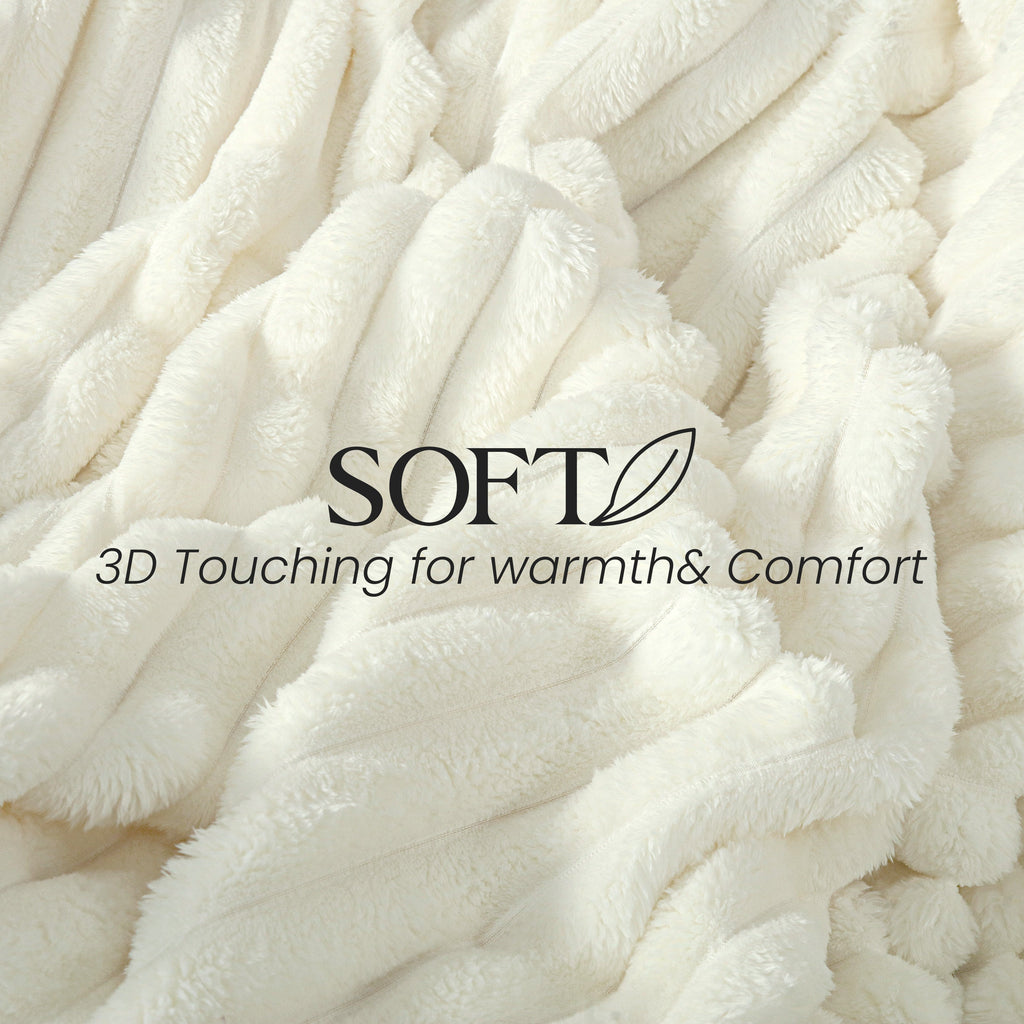 Striped Fleece Bed Blanket