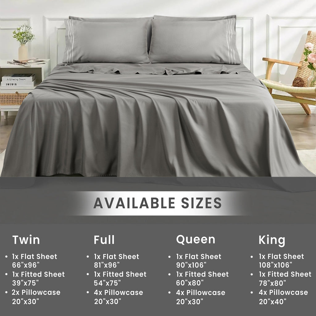 6 Piece Microfiber Sheet Set for All Seasons