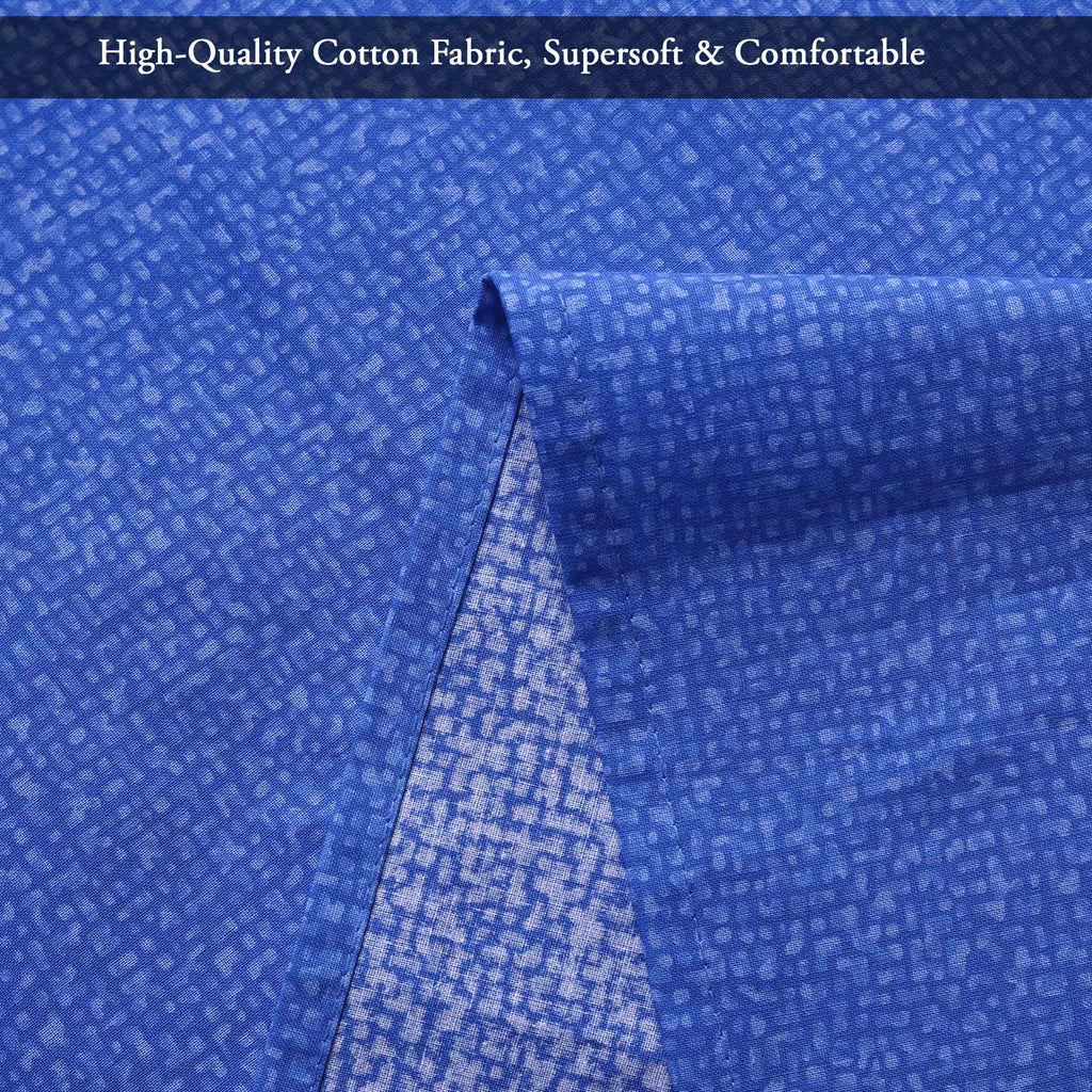 Elegant Water Pebbles Cotton Sheet Set Blue