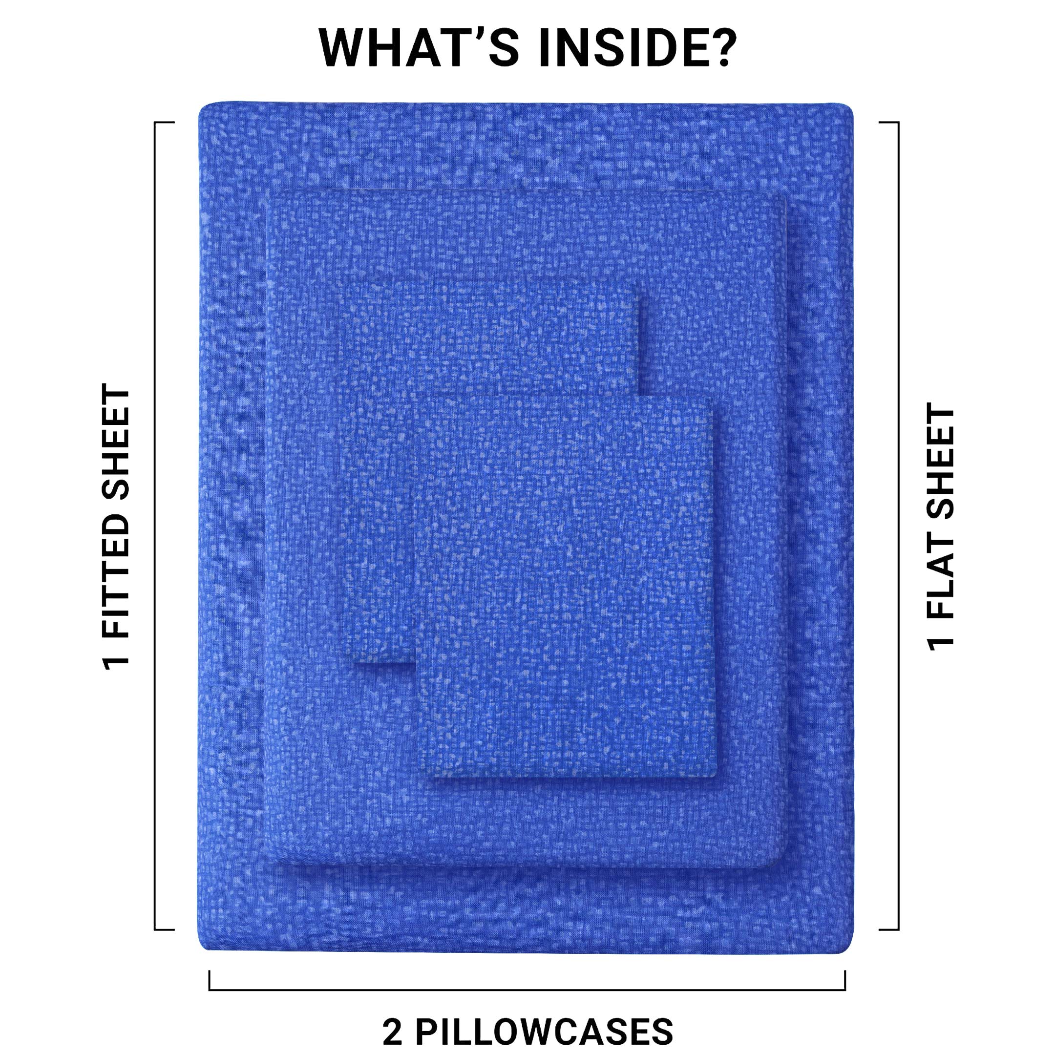 Elegant Water Pebbles Cotton Sheet Set Blue