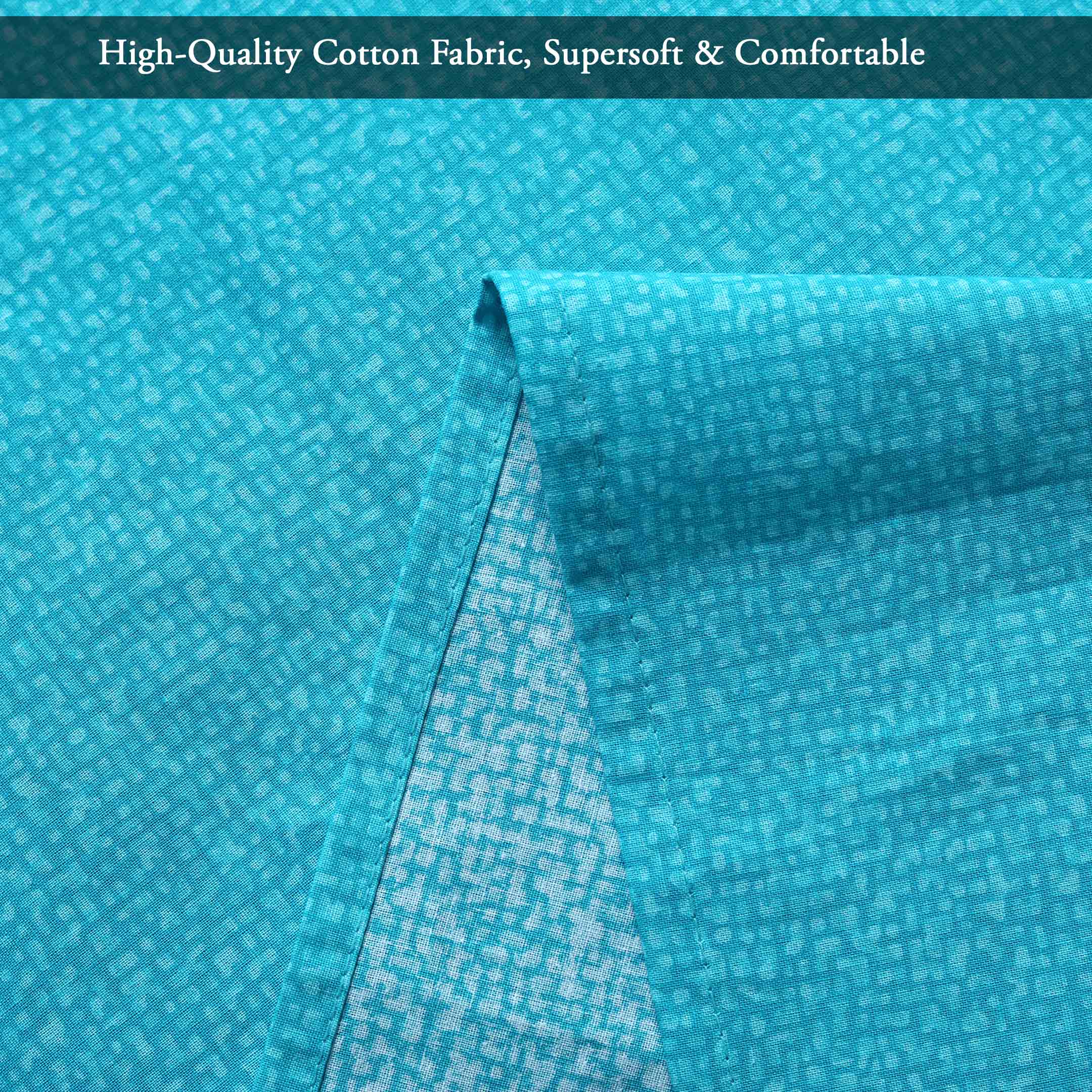 Elegant Water Pebbles Cotton Sheet Set Aqua
