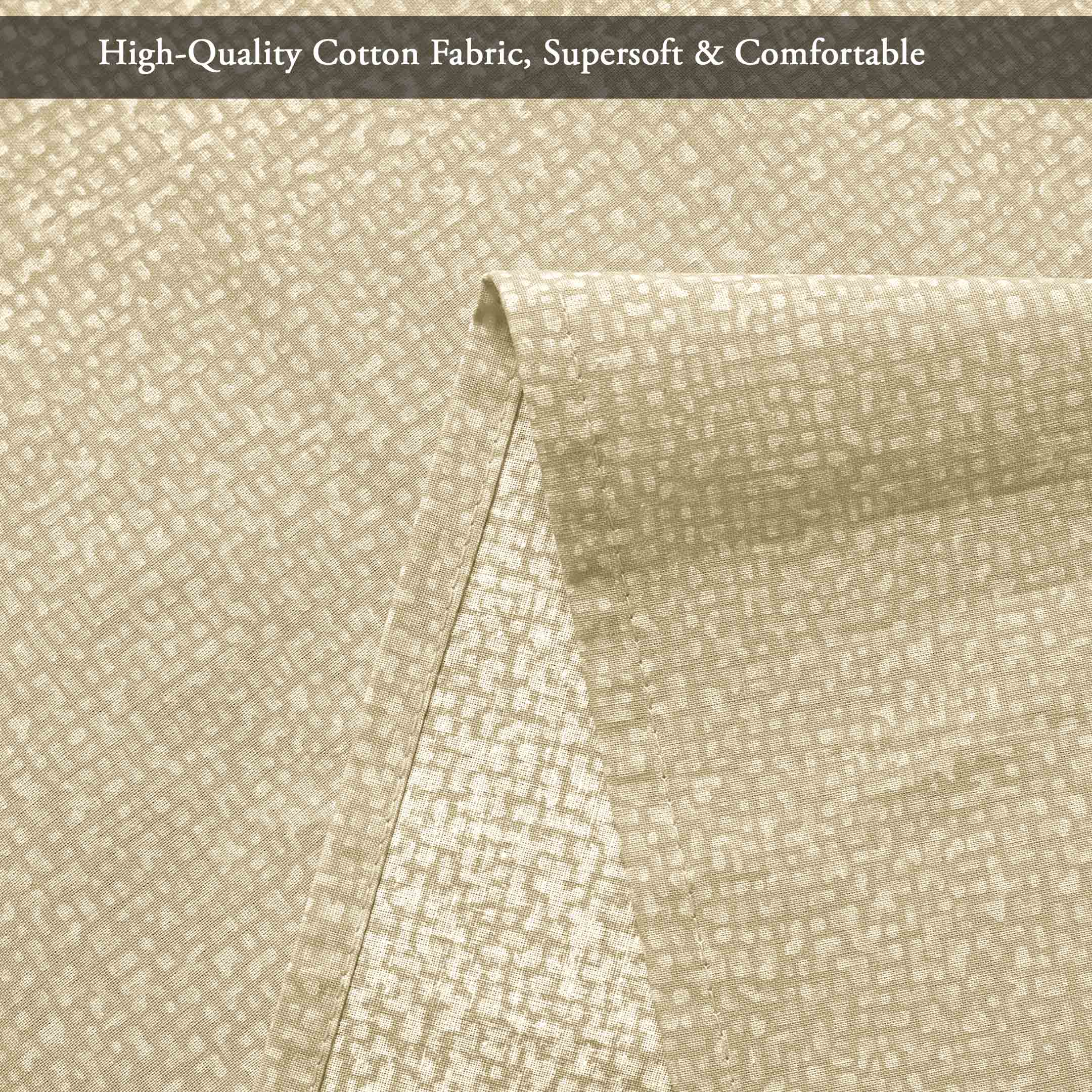 Elegant Water Pebbles Cotton Sheet Set Beige