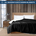 Ultra Soft Sherpa blanket Black