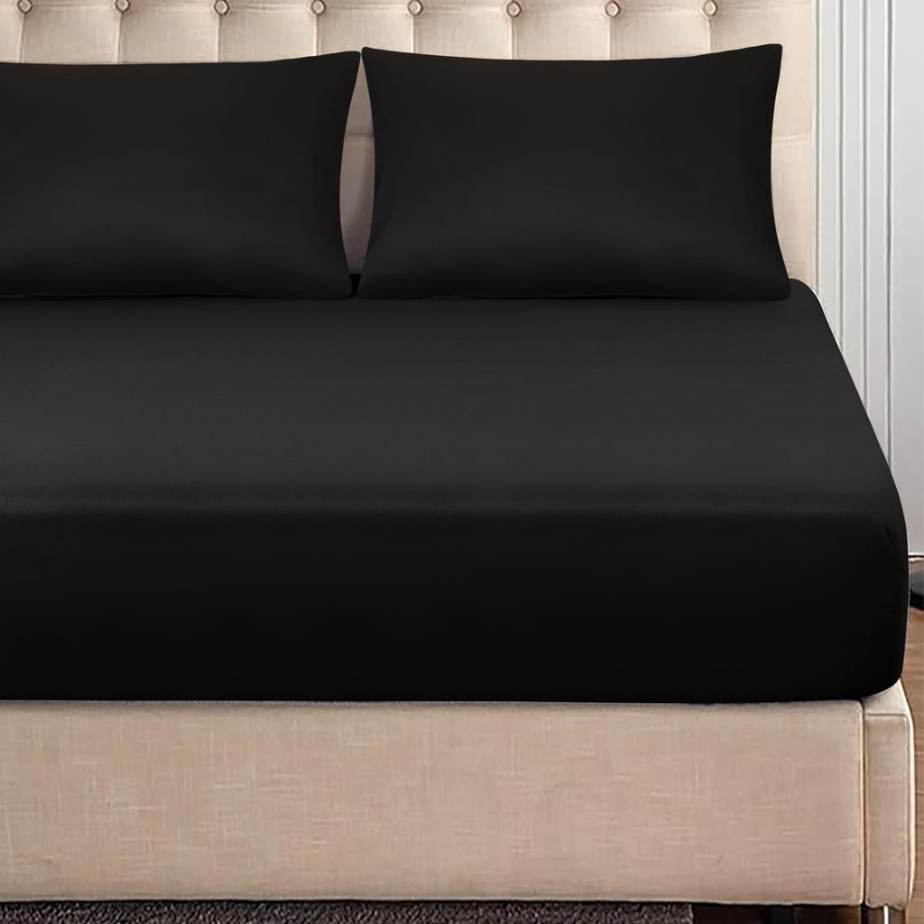 Premium Quality Fitted Sheet Black