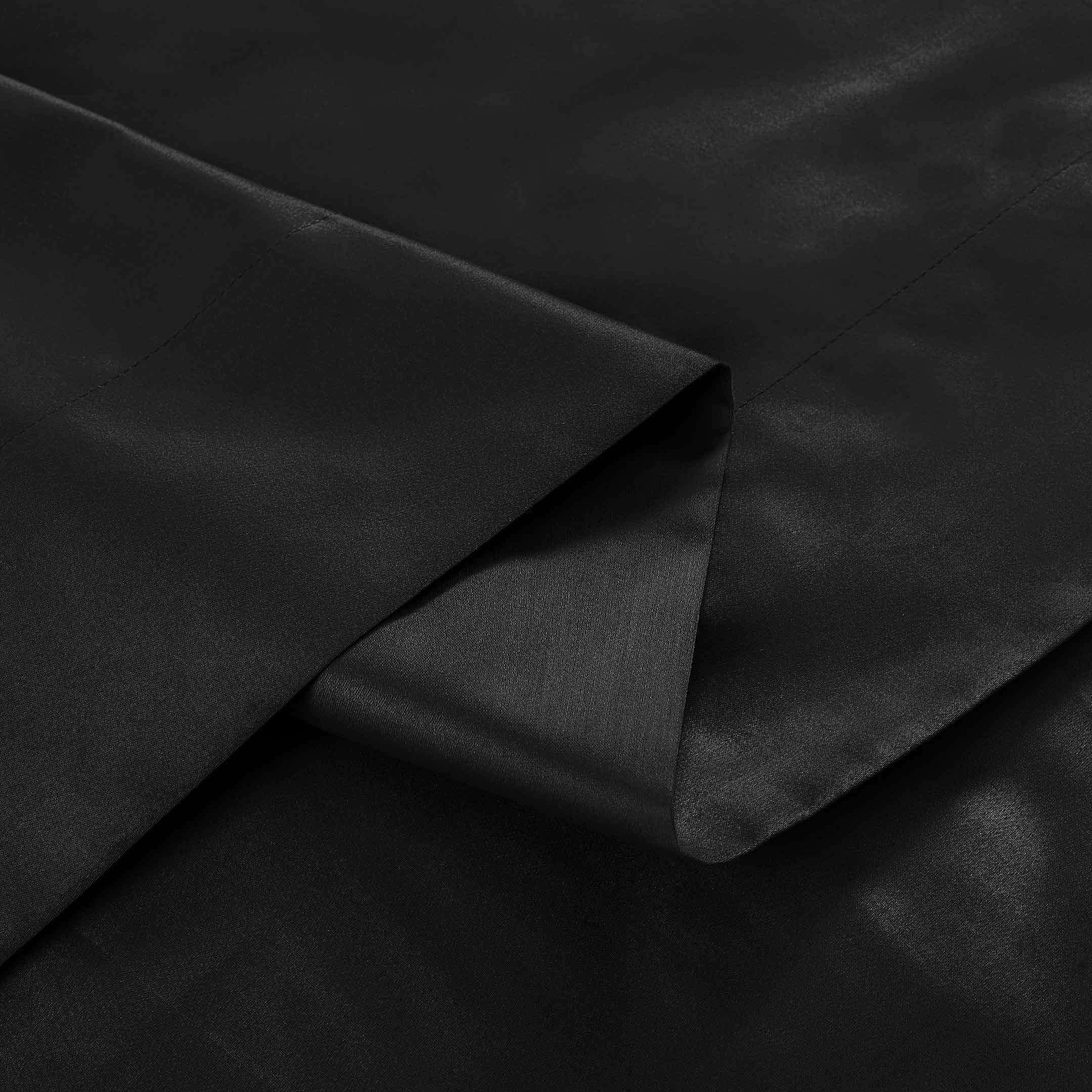 Barrata Stitch Cotton Sateen Sheet set Black