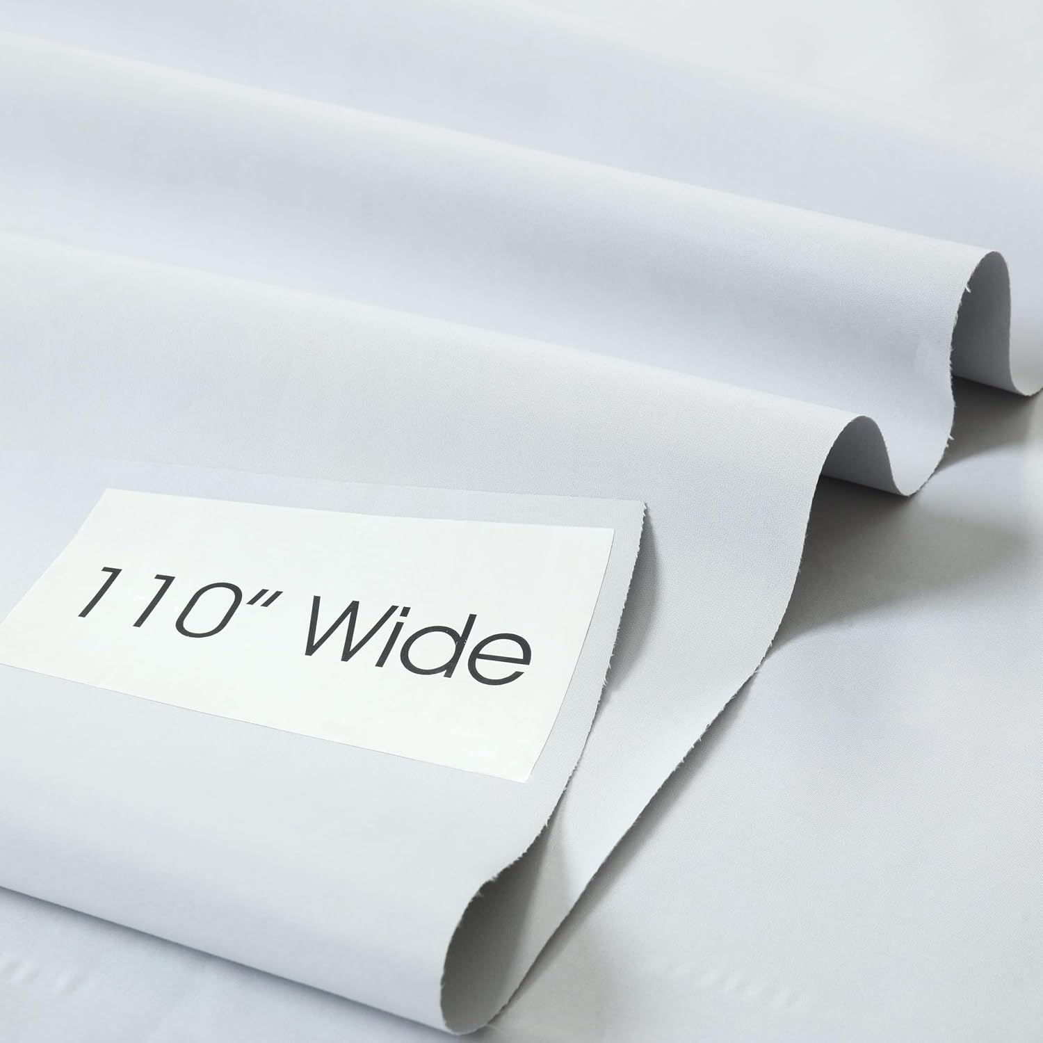 110-inch Wide White Microfiber Blackout Lining Fabric By the yard