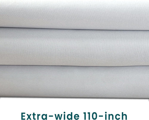 110-inch Wide White Microfiber Blackout Lining Fabric By the yard