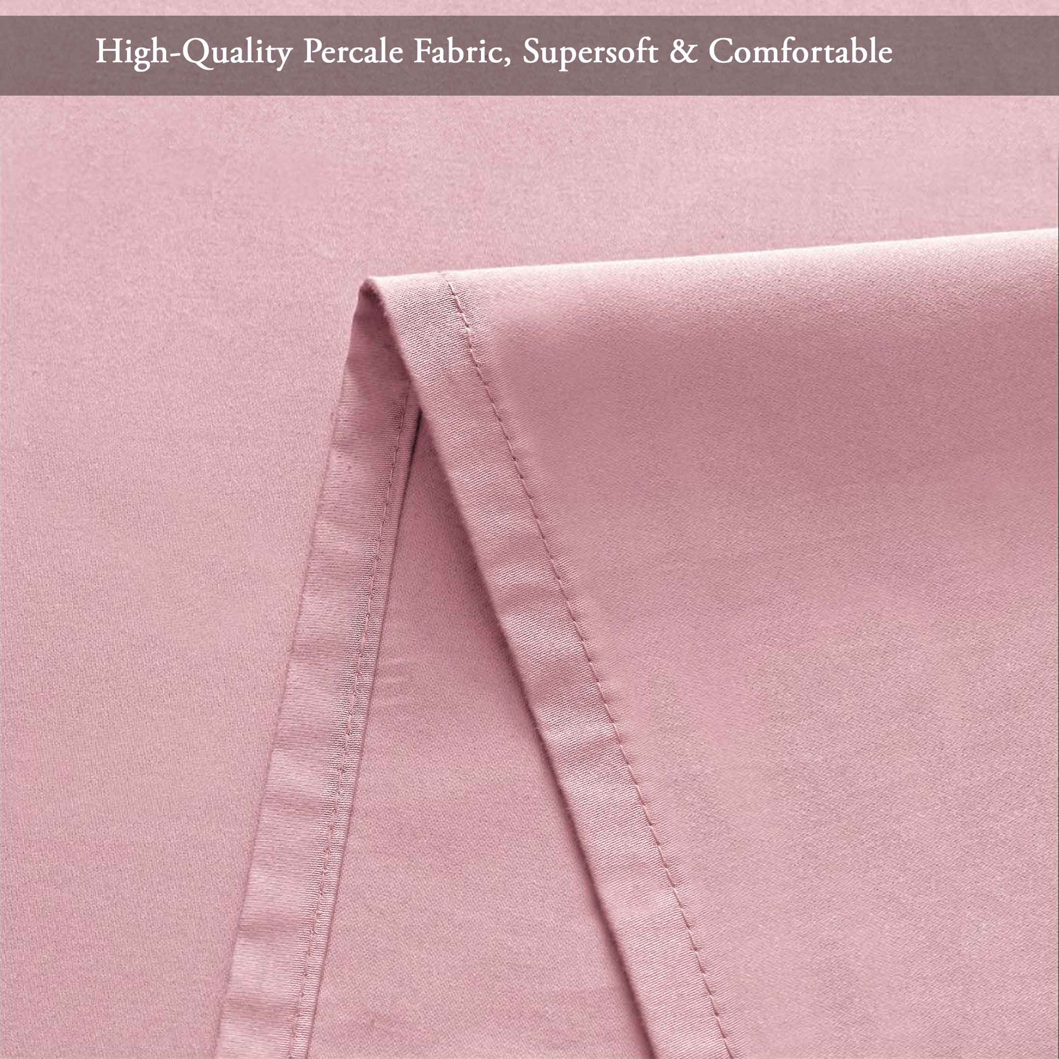 Barrata Stitch Cotton Sateen Sheet set Bleached Mauve