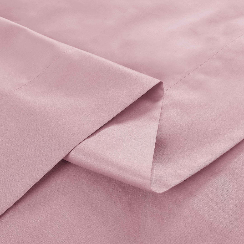 Barrata Stitch Cotton Sateen Sheet set Bleached Mauve