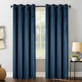 Elegant Glamour Velvet Curtain Navy Single Panel