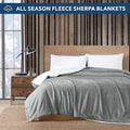 Ultra Soft Sherpa Blanket Grey