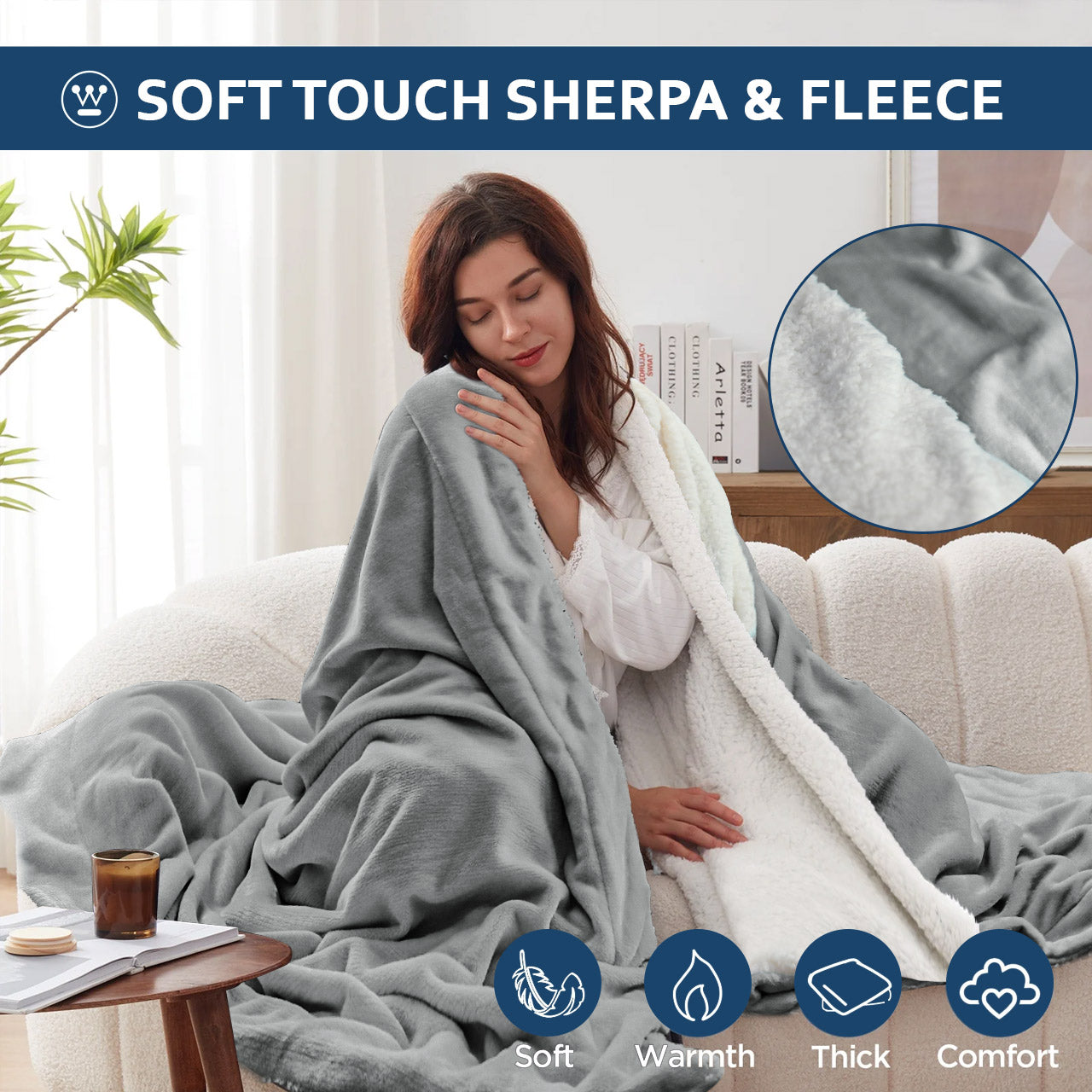 Ultra Soft Sherpa Blanket Twin