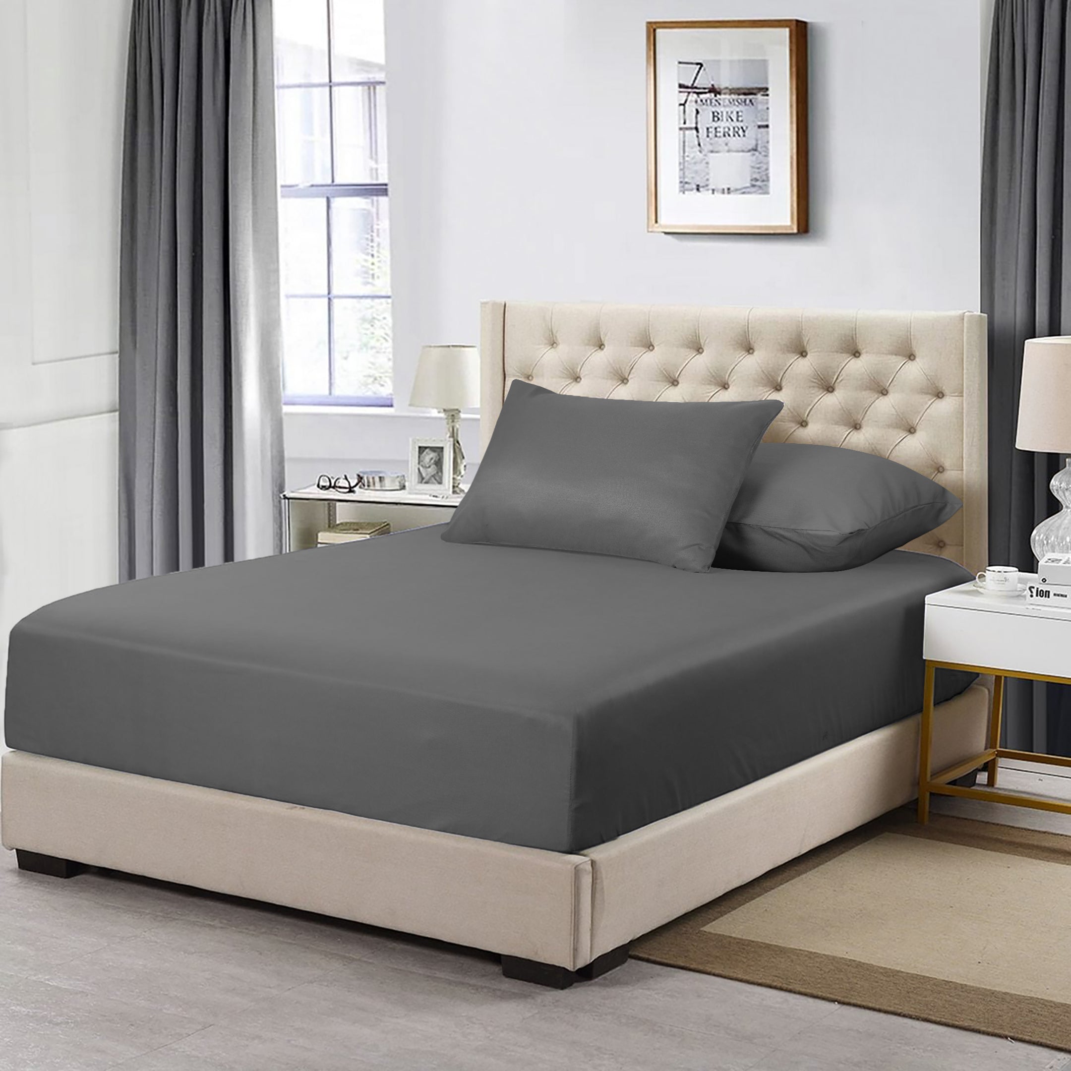 Premium Quality Fitted Sheet Grey