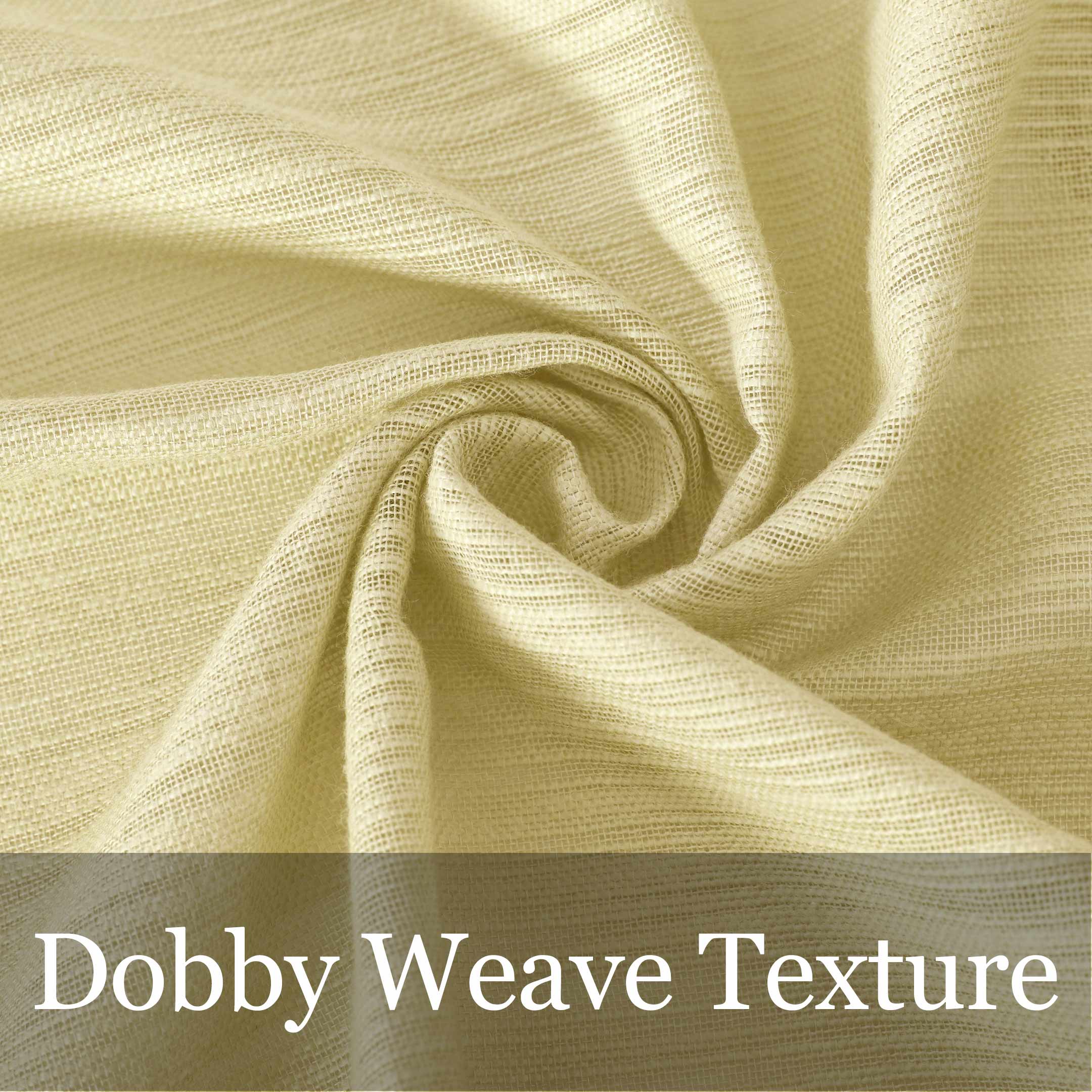 Light Weight 100% cotton Sheer Curtain Pale Yellow Single Panel