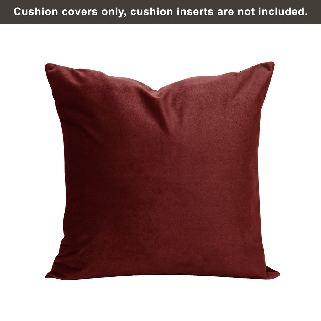 Luxurious Velvet Cushion Cover Rich Burgundy