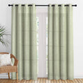 Light Weight 100% cotton Sheer Curtain Sage Green Single Panel