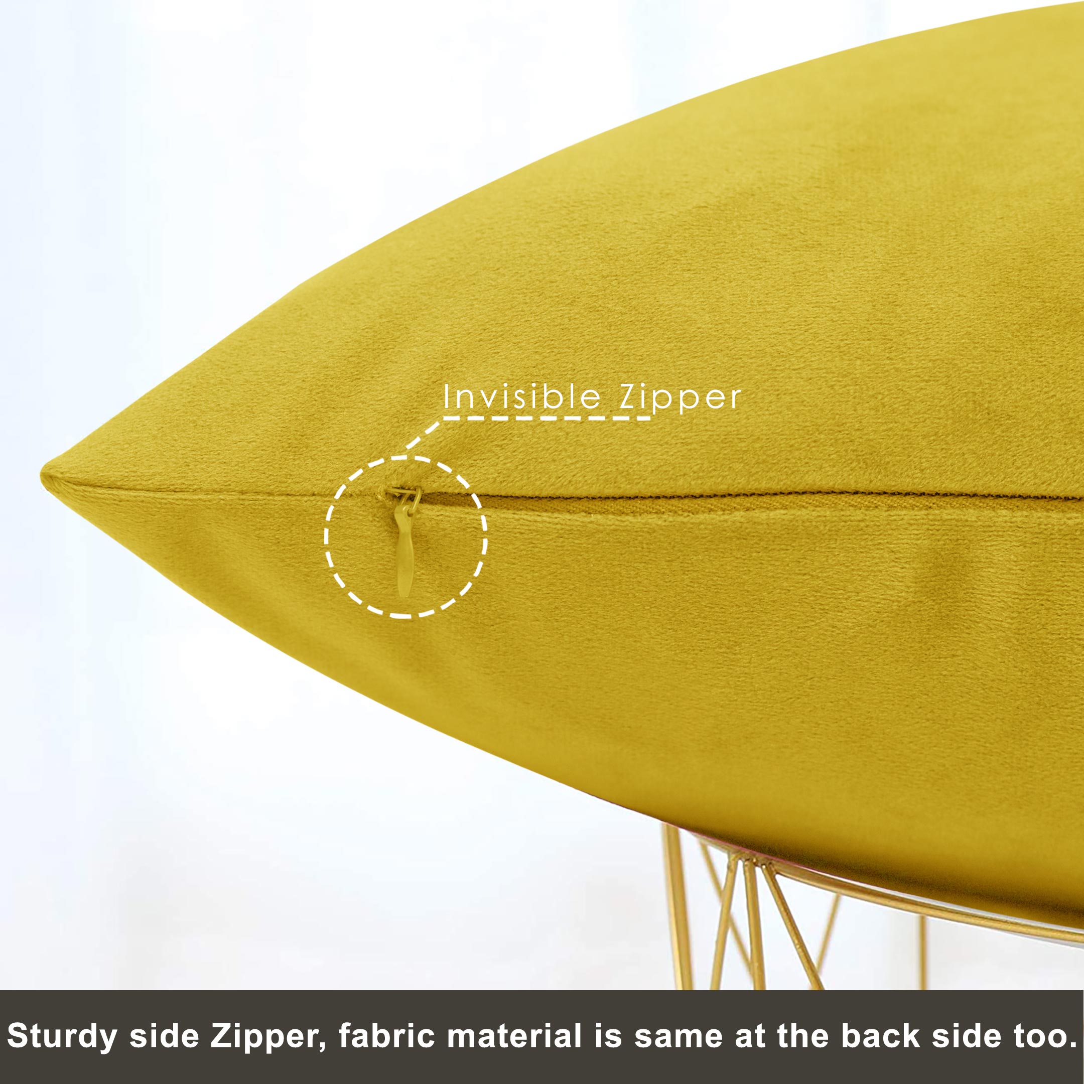 Luxurious Velvet Cushion Cover Rich Ocher