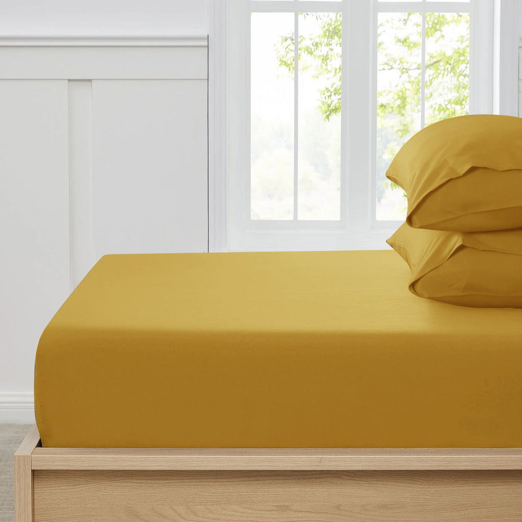 Premium Quality Fitted Sheet Ochre