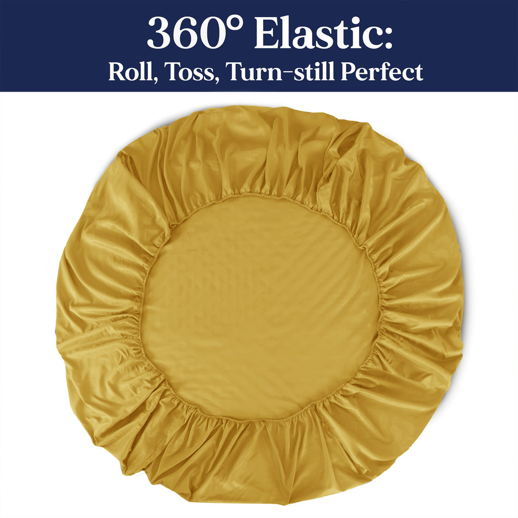 Premium Quality Fitted Sheet Ochre