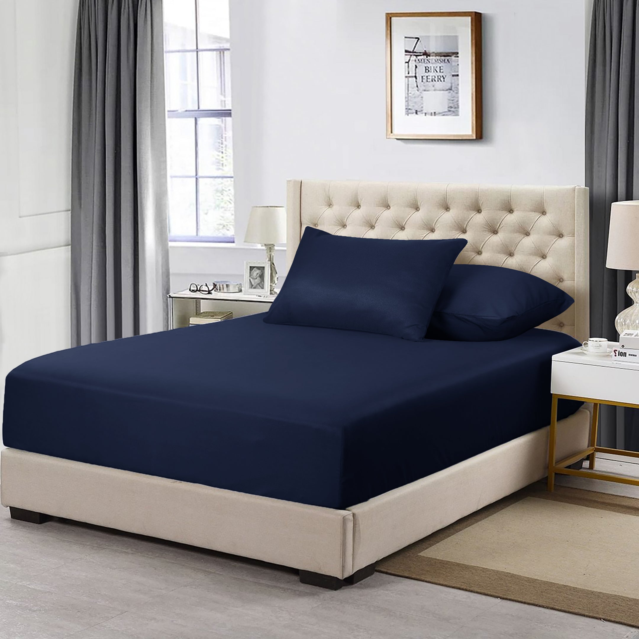 Premium Quality Fitted Sheet Navy