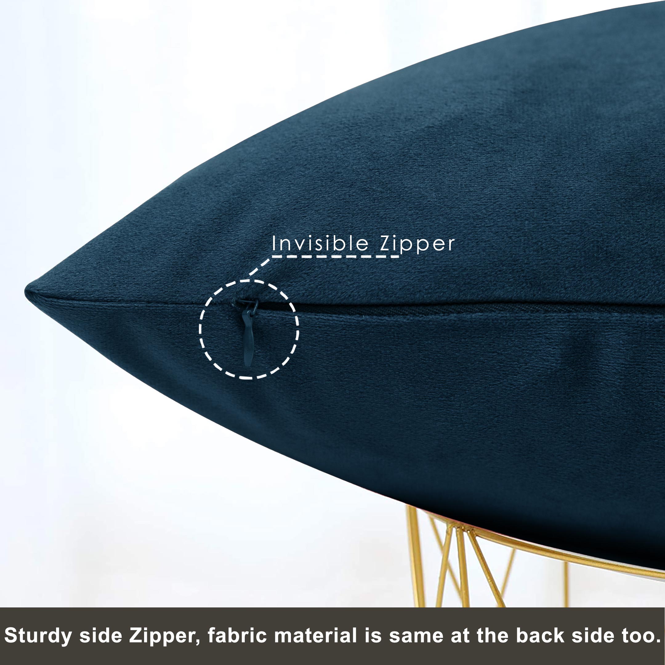 Luxurious Velvet Cushion Cover Rich Navy