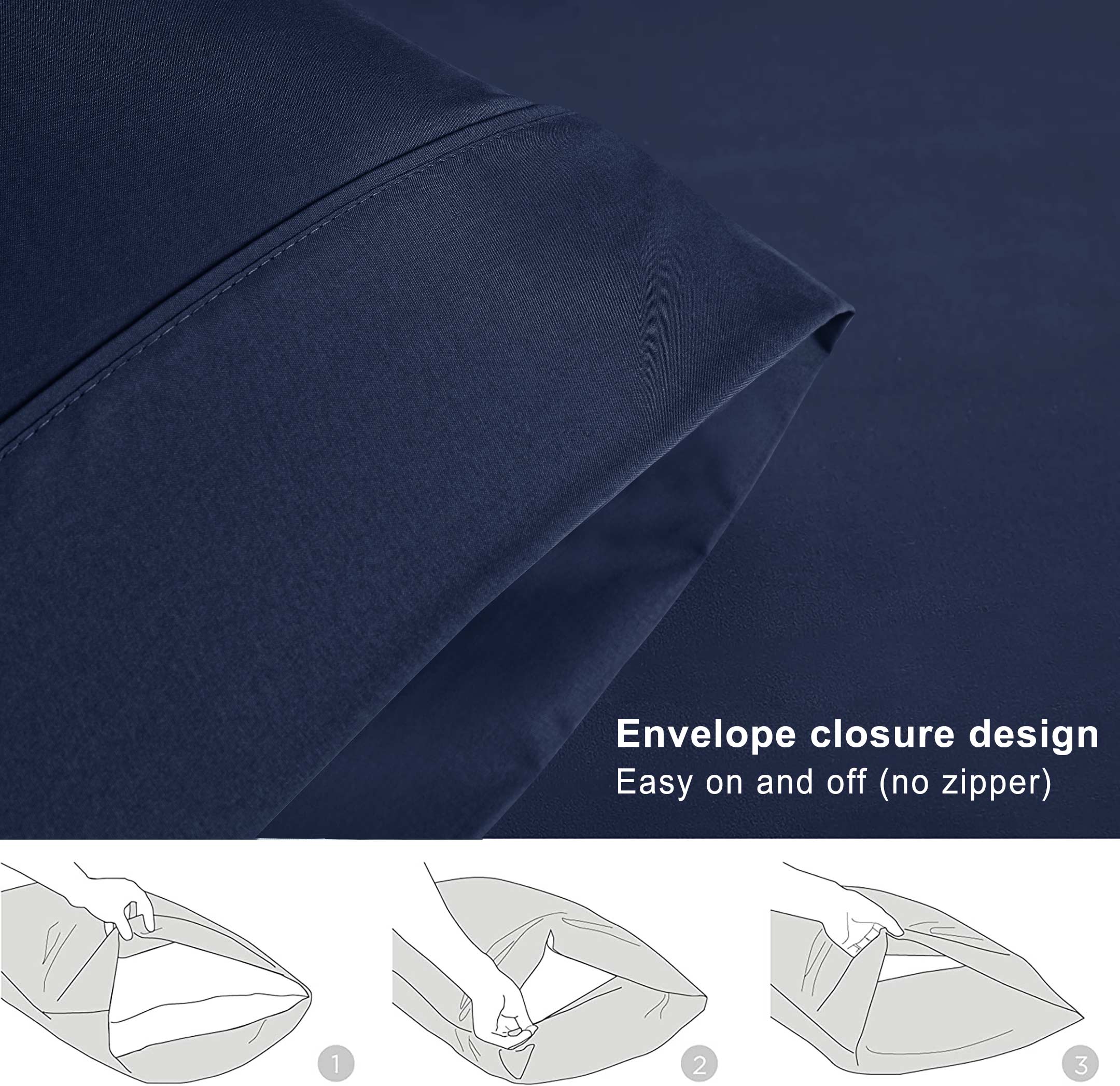 Microfiber Pillowcase Navy