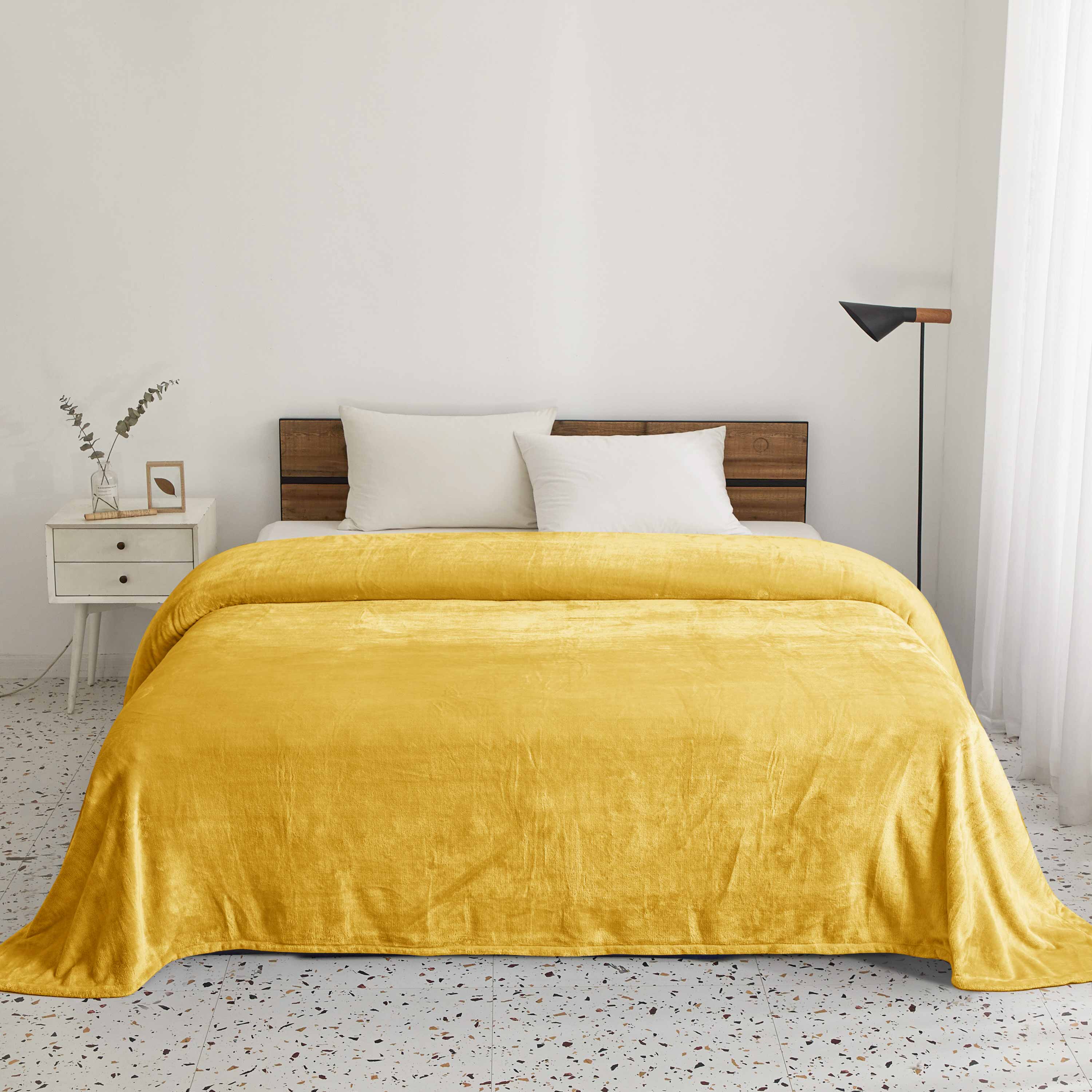 Warm Embrace Fleece Blanket Ocher