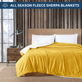 Ultra Soft Sherpa Blanket Ocher