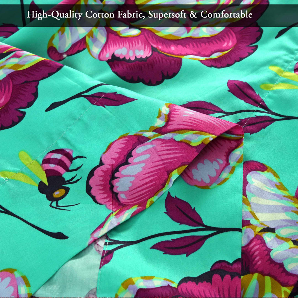 Luxury Printed Cotton Sateen Sheet Set