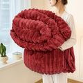 Striped Fleece Bed Blanket