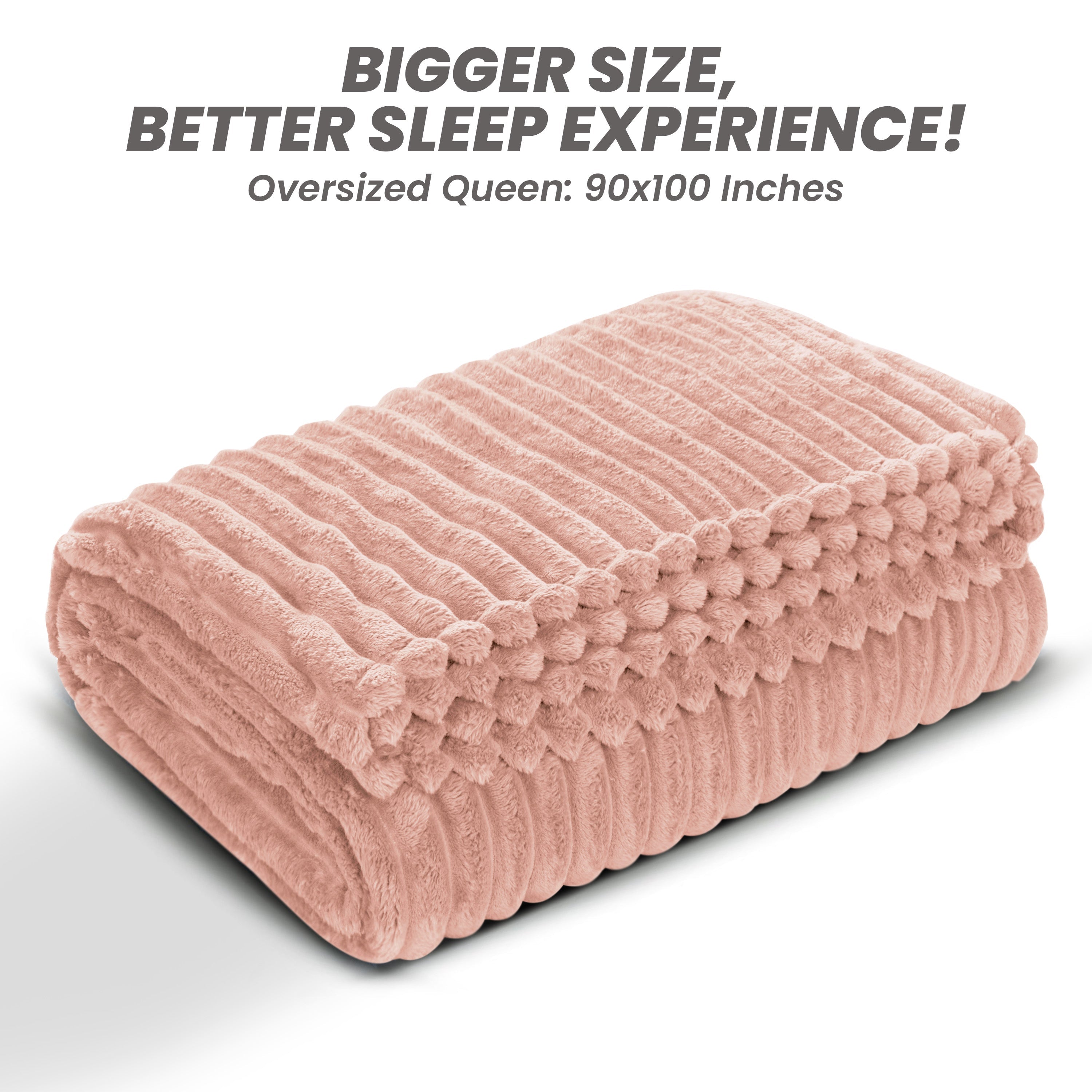 Striped Fleece Bed Blanket