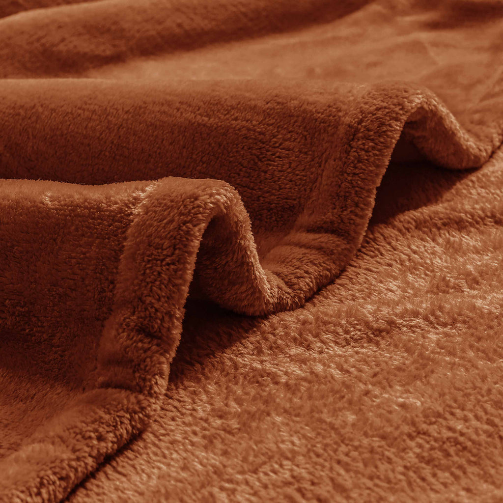 Warm Embrace Fleece Blanket Rust