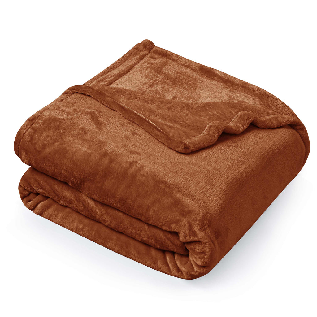 Warm Embrace Fleece Blanket Rust