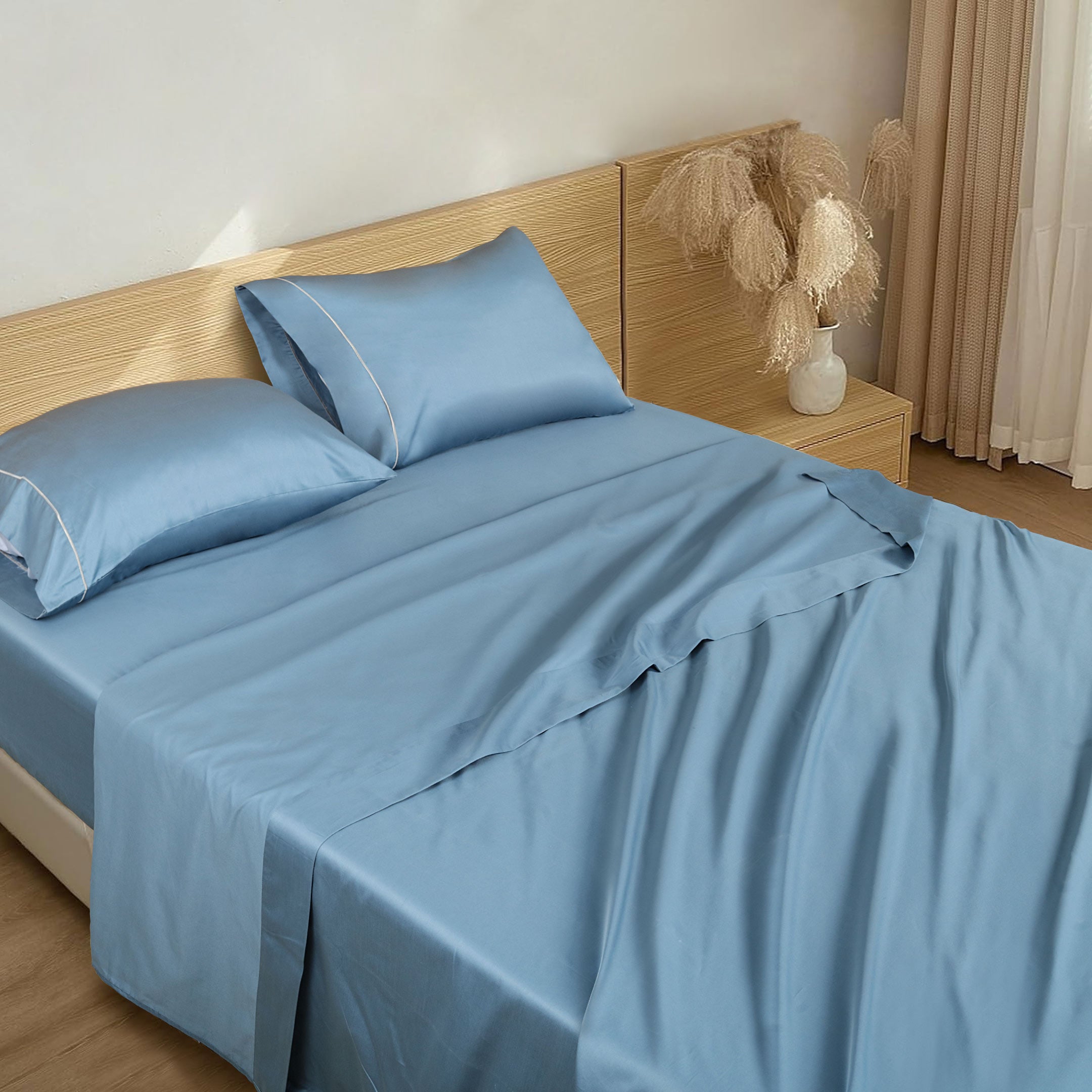 Barrata Stitch 100% Cotton Sateen Sheet Set