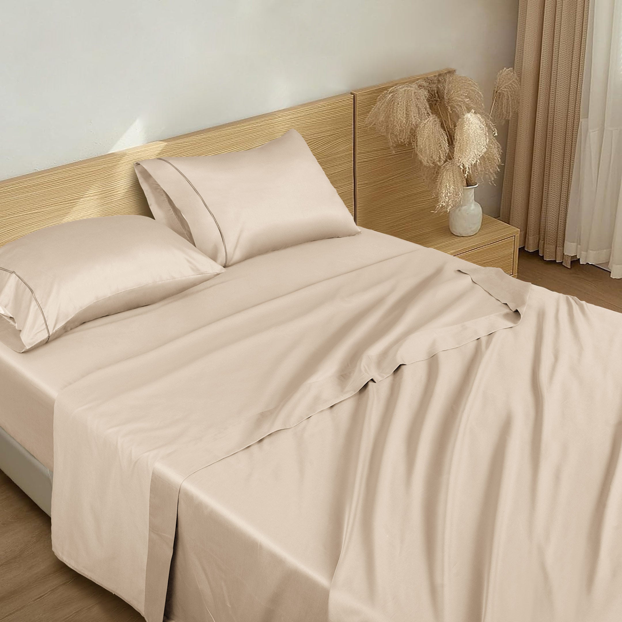 Barrata Stitch 100% Cotton Sateen Sheet Set