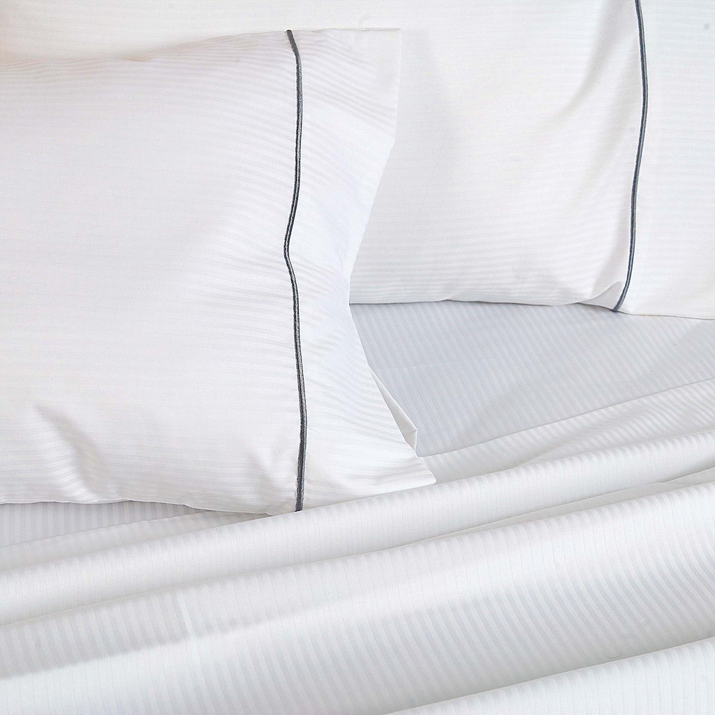Luxury Stripe Cotton Sateen Sheet Set